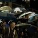 Fans use umbrellas to stay dry on Friday. Daniel Brenner I AnnArbor.com